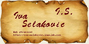 Iva Selaković vizit kartica